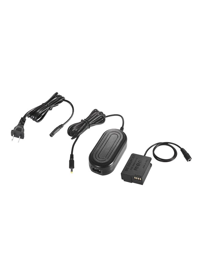 ANDOER AC Power Adapter Supply Camera Charger With DC Coupler Kit For Panasonic DMC-FZ200/FZ1000/GH2 Black - Image 1