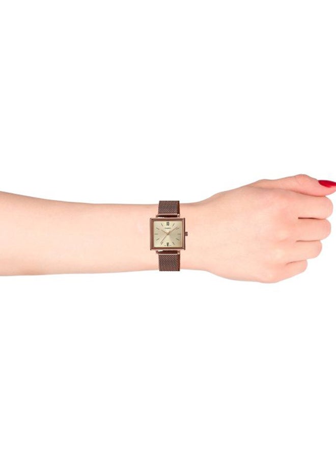 كاسيو ساعة يد بعقارب ومقاومة للماء طراز LTP-E155MR-9BDF للنساء - Image 5