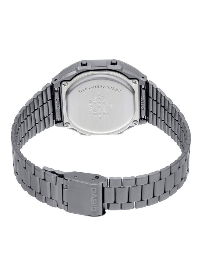 Stainless Steel Digital Wrist Watch A168WGG-1ADF - 33 mm - Grey 