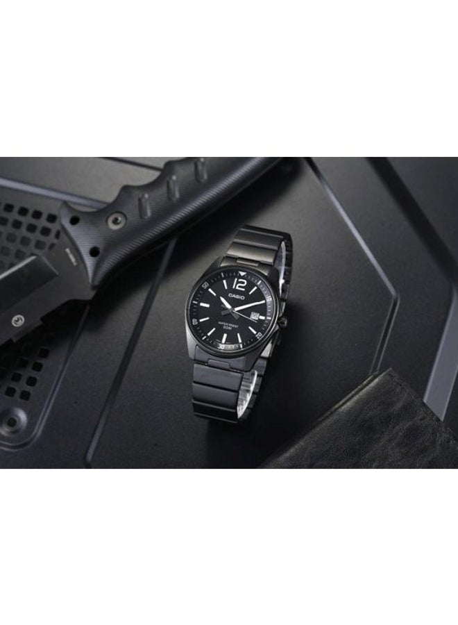 كاسيو ساعة يد بعقارب وسوار من الإستانلس ستيل طراز MTP-E170B-1B - قياس 40 مم - لون أسود للرجال - Image 3