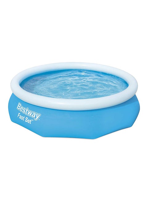 Inflatable Fast Set Round Shape Swimming Pool With Pump For Kids Summer Fun 305x305x76cm