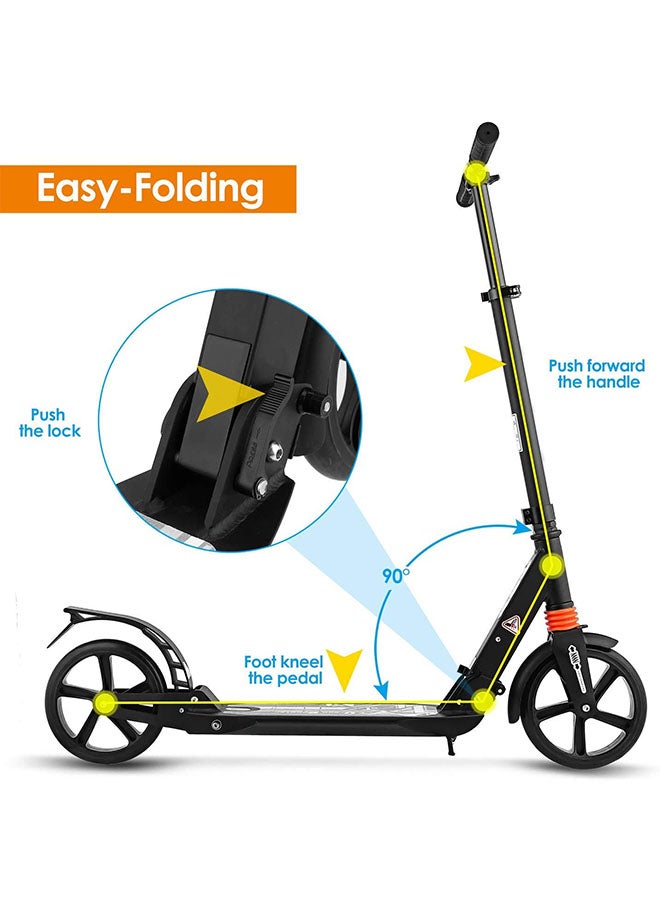 Cool Baby - 2-Wheel Adjustable Height Scooter For Kids, Black, For Ages 12+ Years ‎‎‎84x15x33cm - Image 1