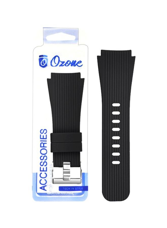 Ozone Replacement Strap For Samsung Galaxy Watch 46 mm Black/Silver - Image 1