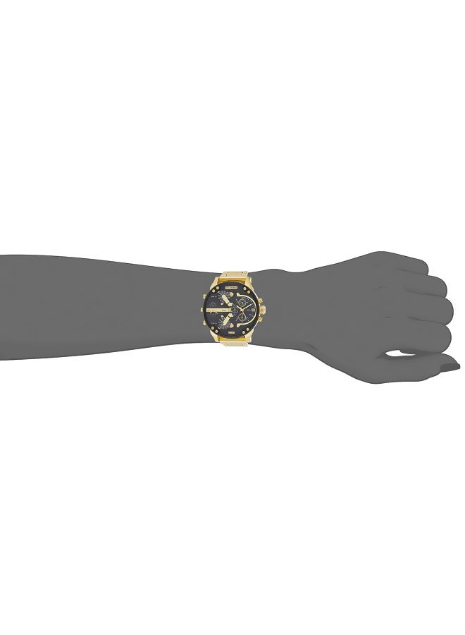 DIESEL Men's Mr. Daddy 2.0 Round Shape Stainless Steel Chronograph Wrist Watch 57 mm - Gold - DZ7333 - Image 5