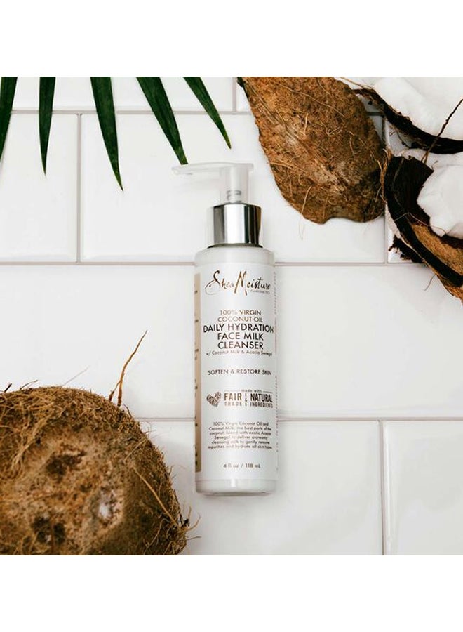 Coconut Oil Daily Hydration Face Milk Cleanser White