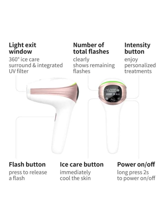 Bosidin - Laser Hair Removal Epilator Device White/Rose Gold - Image 1