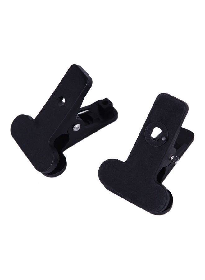 6-Piece Adjustable Photography Background Stand With Crossbar And Clamp Kit Black - Image 5