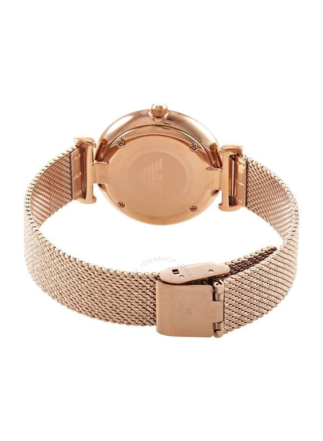 EMPORIO ARMANI - Women's Gianni T-Bar Analog Watch AR11320 - 32 mm - Rose Gold - Image 1