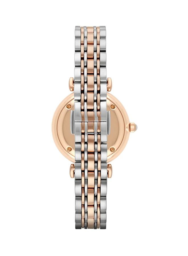 EMPORIO ARMANI - Women's Gianni T-Bar Water Resistant Analog Watch AR1926 - 32 mm - Silver/Gold - Image 1