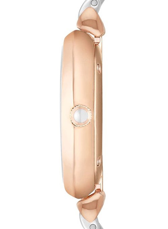 EMPORIO ARMANI - Women's Gianni T-Bar Water Resistant Analog Watch AR1926 - 32 mm - Silver/Gold - Image 1