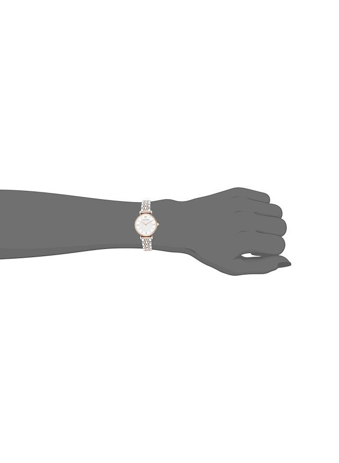 EMPORIO ARMANI - Women's Gianni T-Bar Water Resistant Analog Watch AR1926 - 32 mm - Silver/Gold - Image 1