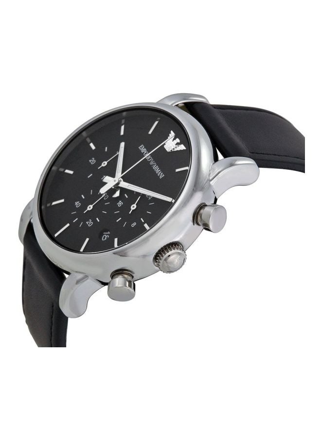 EMPORIO ARMANI - Men's Leather Chronograph Watch AR1733 - Image 1