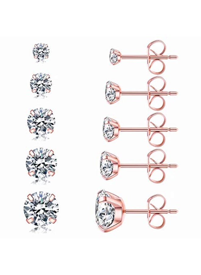 5-Pairs Stud Earrings Set - v1618603504/N45732731A_1