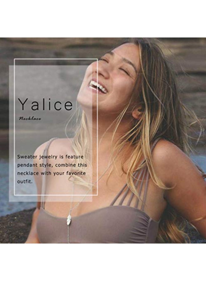 Yalice Long Leaf Necklaces - Image 4