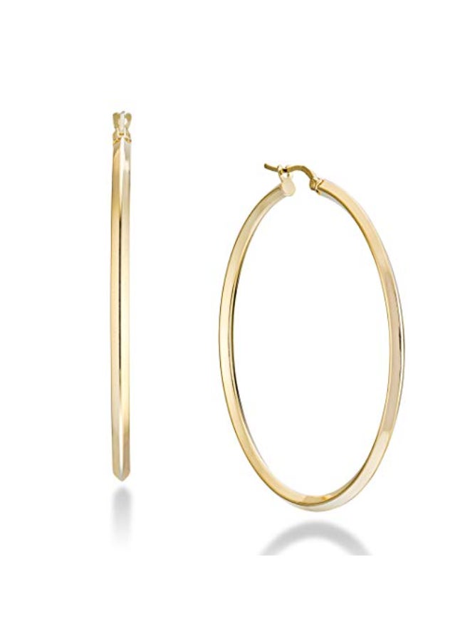 MiaBella - High Polished Hoop Earrings - Image 1