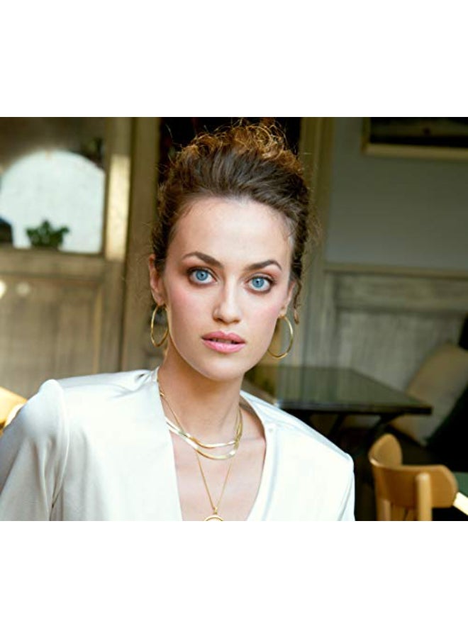 MiaBella - High Polished Hoop Earrings - Image 1