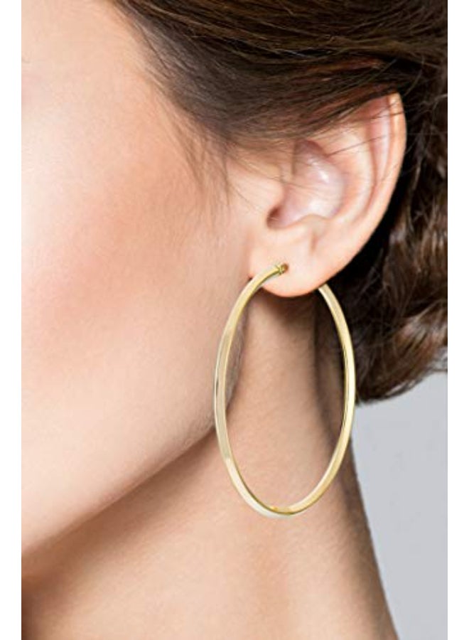 MiaBella - High Polished Hoop Earrings - Image 1