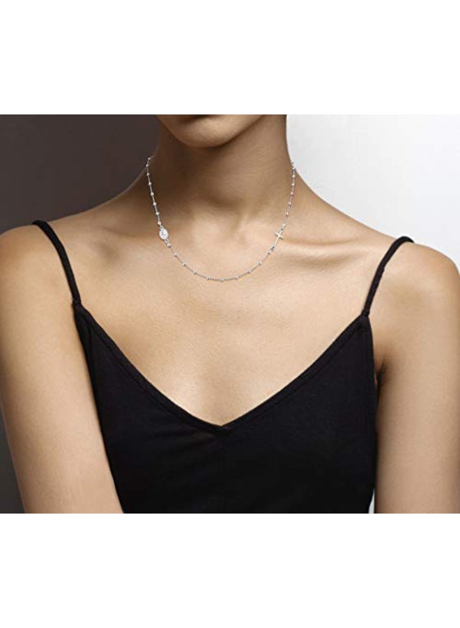 MiaBella - Sideways Cross Necklace - Image 1