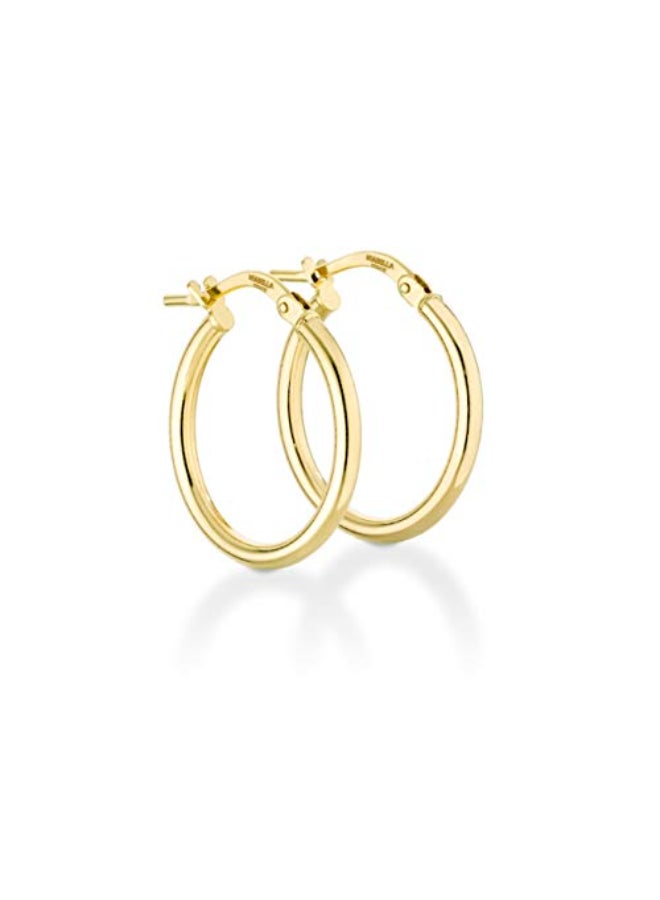 MiaBella - Round Tube Hoop Earrings - Image 1