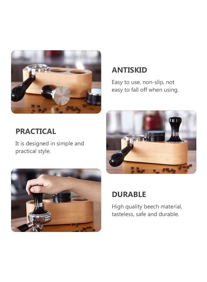 XiuWoo Coffee Tamper Base Wooden Stand Beige onecm  - Image 4