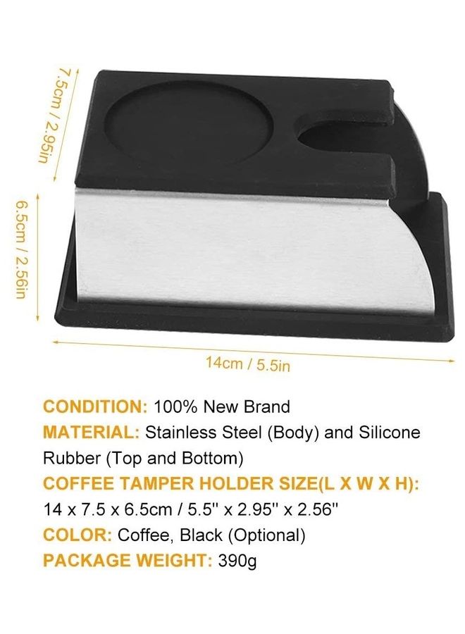 XiuWoo Stainless Steel Coffee Tamper Stand Black/White - Image 2