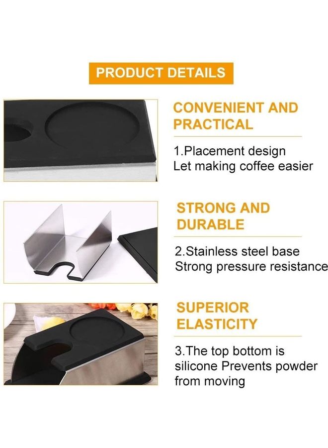 XiuWoo Stainless Steel Coffee Tamper Stand Black/White - Image 3