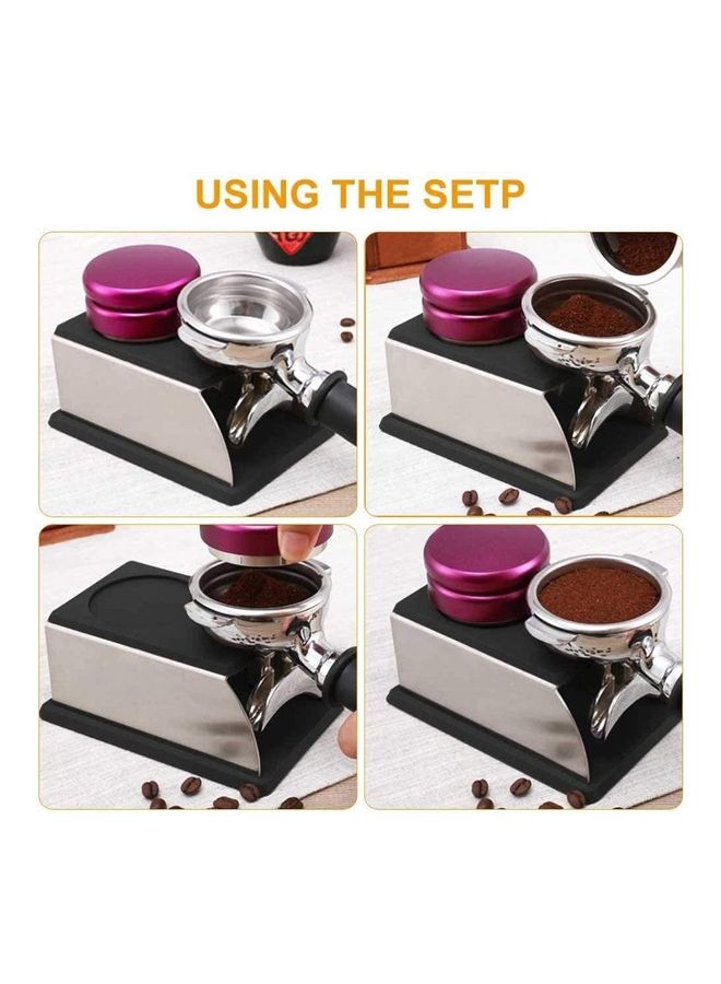 XiuWoo Stainless Steel Coffee Tamper Stand Black/White - Image 4