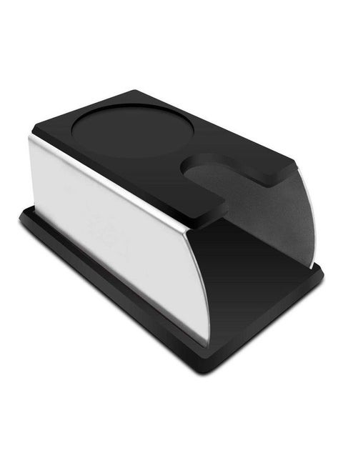 Stainless Steel Silicone Coffee Powder Holder Tamper Stand Barista Tool Tamping Holder Rack Shelf Coffee Machine Tool Black