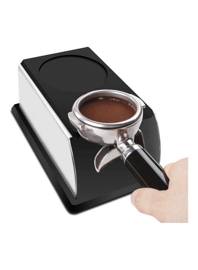 XiuWoo Stainless Steel Silicone Coffee Powder Holder Tamper Stand Barista Tool Tamping Holder Rack Shelf Coffee Machine Tool Black - Image 2