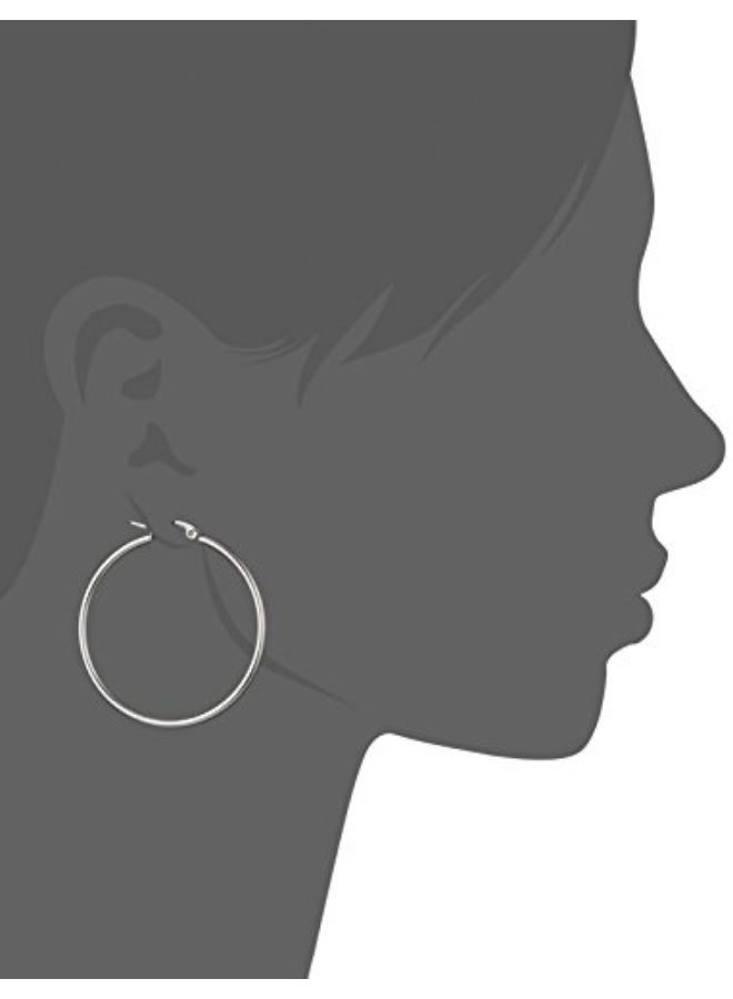 Round Tube Hoop Earrings - Image 2