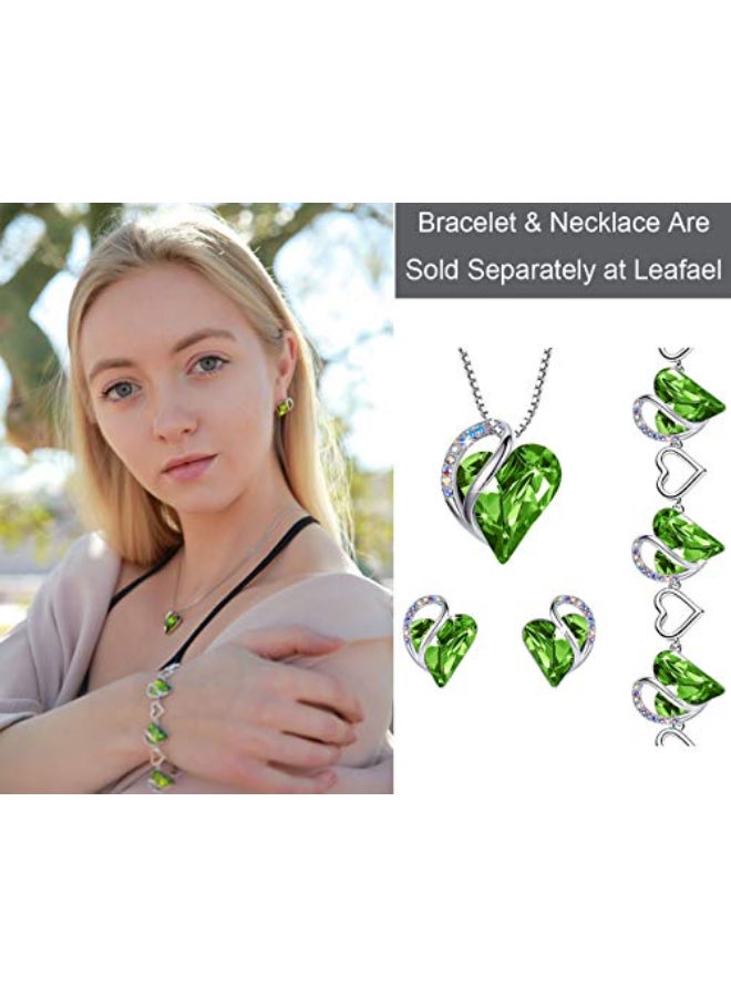 Leafael Crystal Love Heart Stud Earrings - Image 4