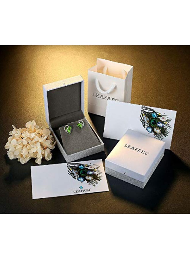 Leafael Crystal Love Heart Stud Earrings - Image 5