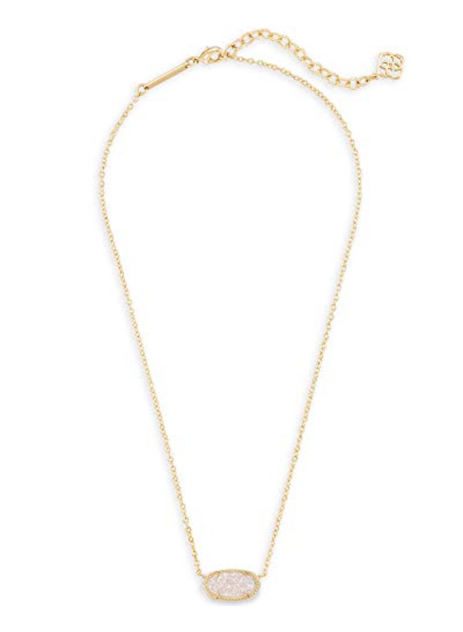 Kendra Scott 14K Gold Plated Iridescent Drusy Necklace  - Image 1