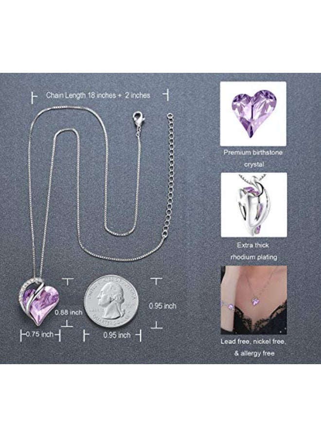 Leafael Alexandrite Birthstone Love Heart Necklace - Image 4