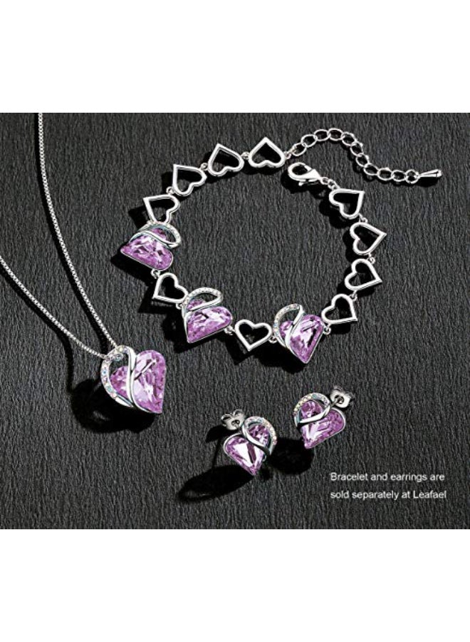 Leafael Alexandrite Birthstone Love Heart Necklace - Image 5