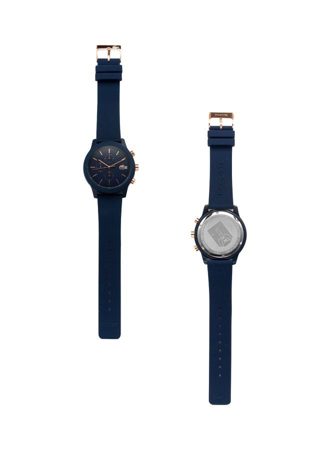 LACOSTE - Men's Silicone Analog Wrist Watch 2011013 - 44 mm - Blue - Image 1