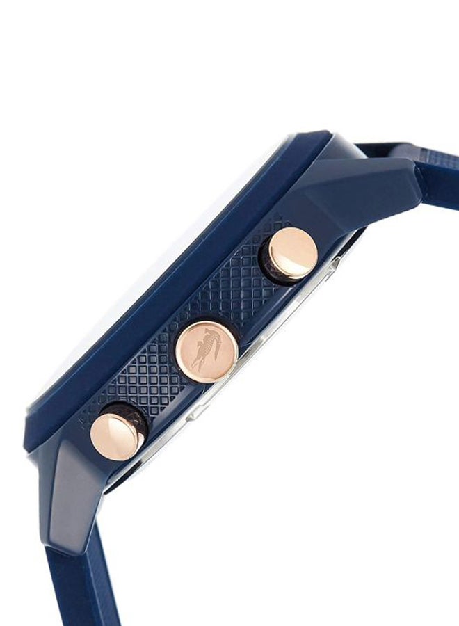 LACOSTE - Men's Silicone Analog Wrist Watch 2011013 - 44 mm - Blue - Image 1