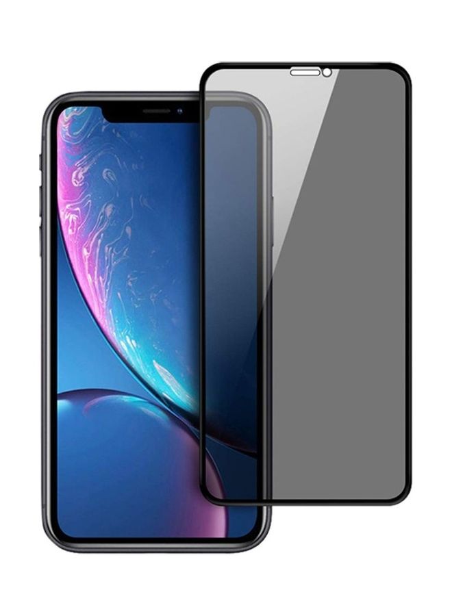 shAyzee 5D Privacy Tempered Screen Protector For Apple iPhone XR Clear/Black - Image 2