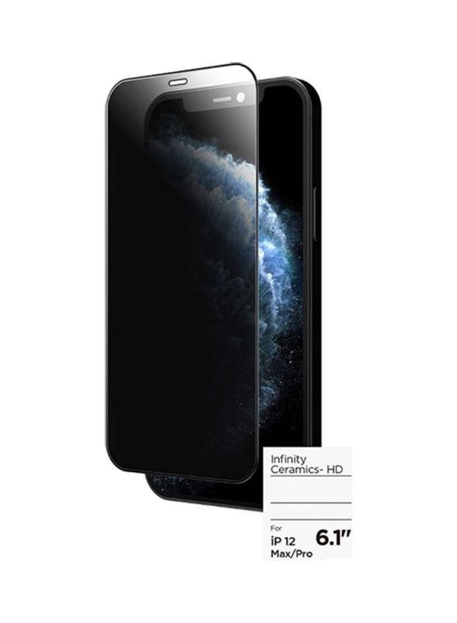 shAyzee Privacy Full Glass Screen Protector For Apple iPhone 12 Pro Black - Image 2