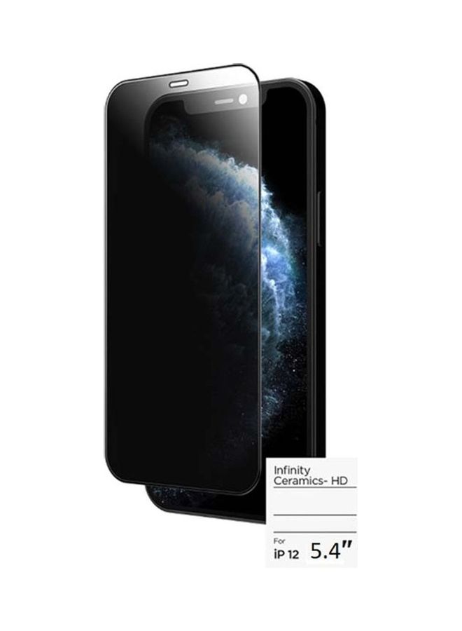 shAyzee Privacy Full Screen Tempered Glass Protector For Apple iPhone 12 Mini Black - Image 2