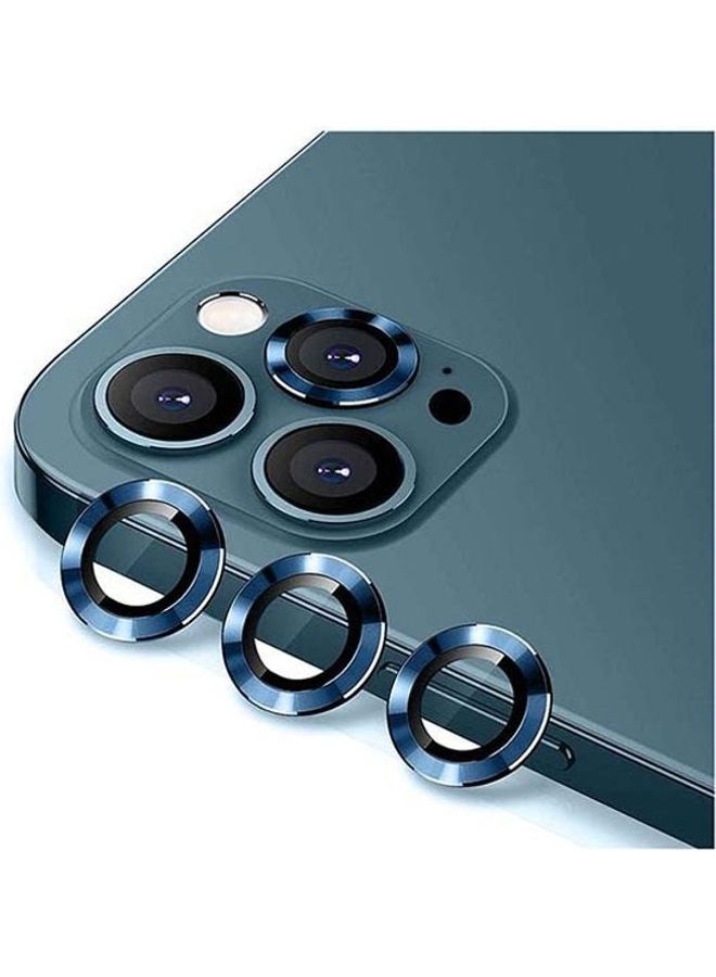 shAyzee 3-Piece Camera Lens Protector Glass For iPhone 12 Pro Blue/Black - Image 1
