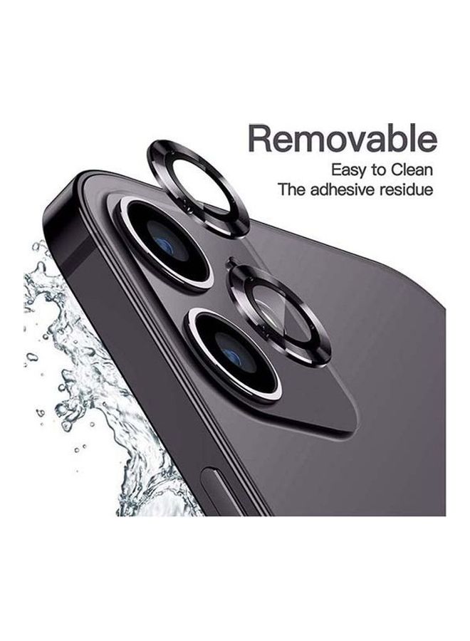 shAyzee 2-Piece Camera Lens Protector Glass For iPhone 12 Pro Black - Image 2