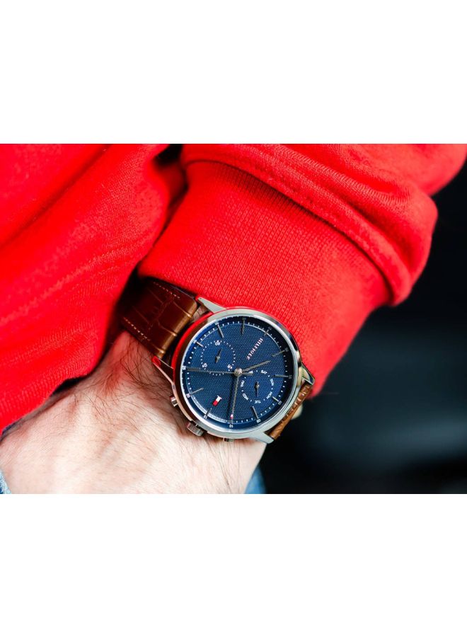 TOMMY HILFIGER - Men's Leather Analog Wrist Watch 1710436 - Image 1