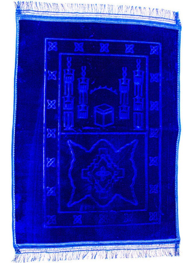 Rosh Soft Velvet Prayer Mat Blue - Image 1