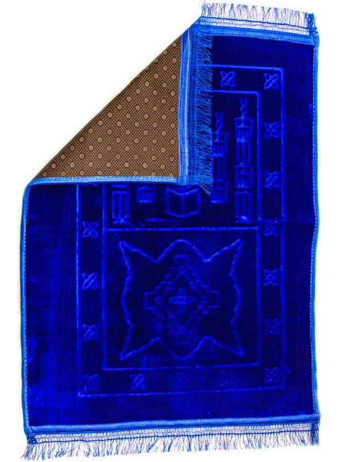 Rosh Soft Velvet Prayer Mat Blue - Image 2