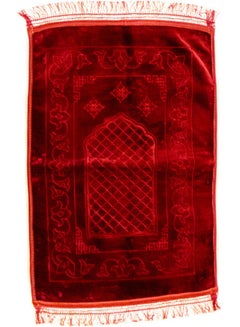 روش سجادة صلاة مخملية ناعمة أحمر  - Image 1