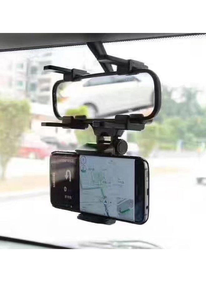 MARGOUN Car Rearview Mirror Mount Holder For Apple iPhone 8/8Plus Black - Image 5