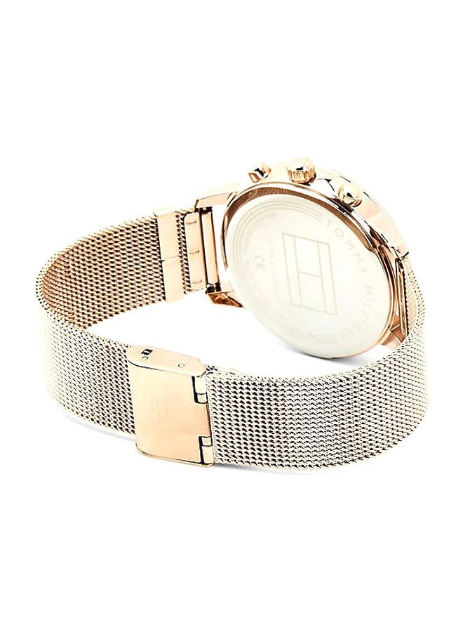 TOMMY HILFIGER - Women's Blake Round Shape Stainless Steel Analog Wrist Watch 38 mm - Carnation Gold - 1782303 - Image 1