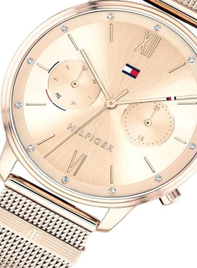 TOMMY HILFIGER - Women's Blake Round Shape Stainless Steel Analog Wrist Watch 38 mm - Carnation Gold - 1782303 - Image 1