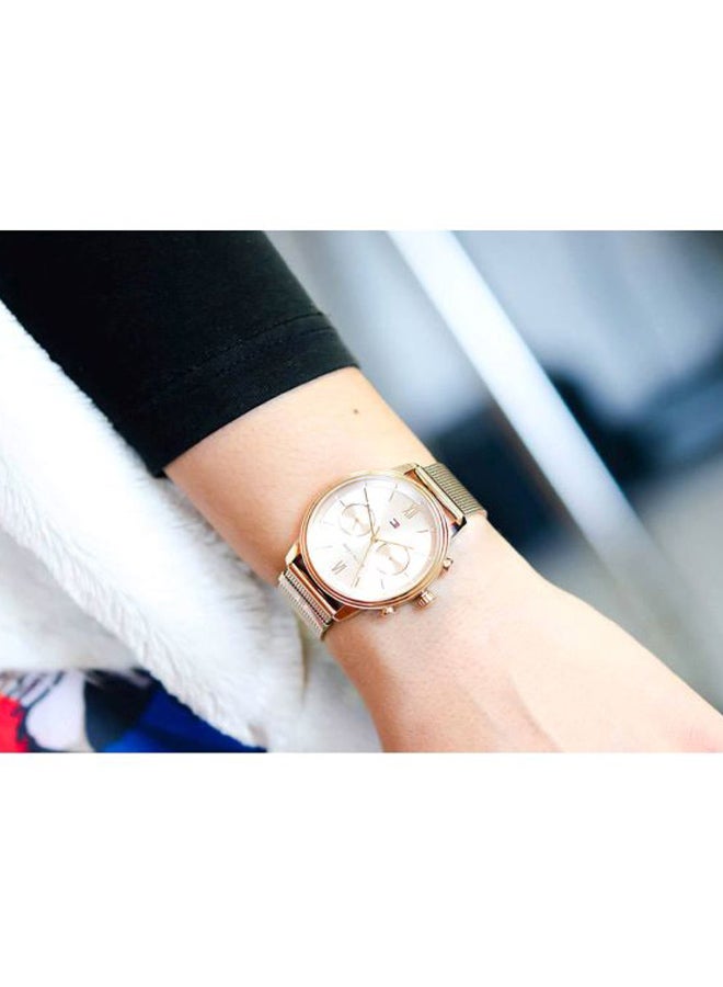 TOMMY HILFIGER - Women's Blake Round Shape Stainless Steel Analog Wrist Watch 38 mm - Carnation Gold - 1782303 - Image 1
